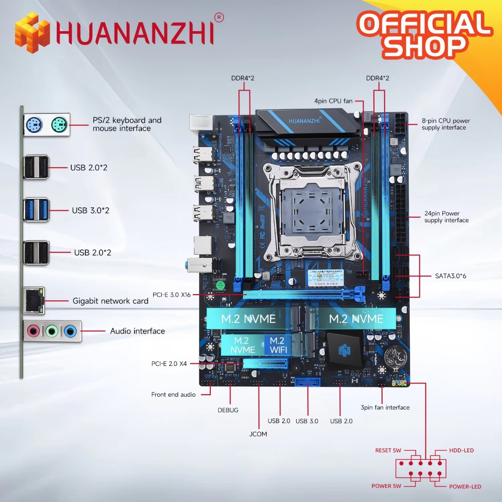 HUANANZHI X99 QD4 LGA 2011-3 X - E5 2696 V3 recension och pris